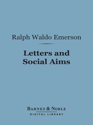 cover image of Letters and Social Aims (Barnes & Noble Digital Library)